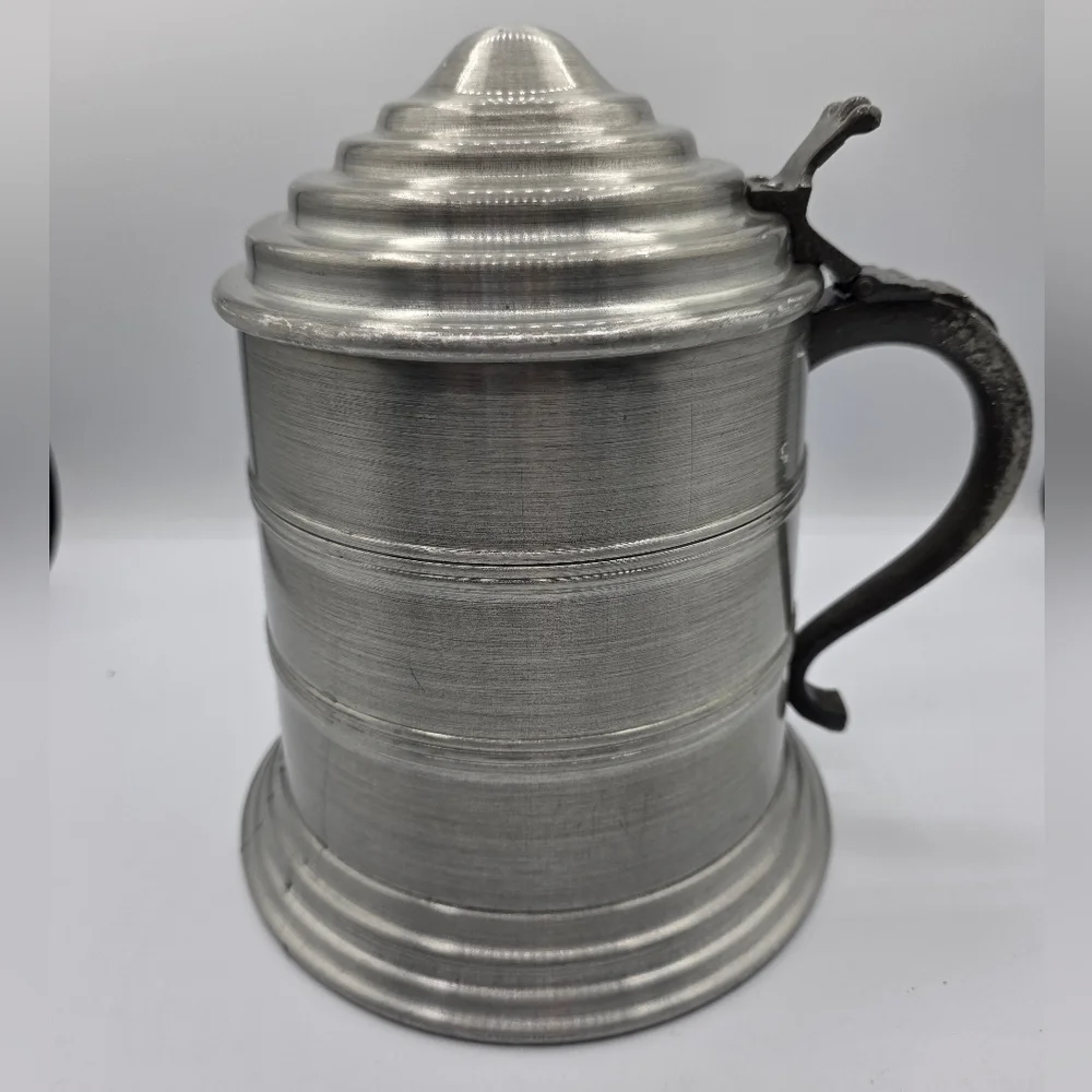Vintage Pewtertone Ice Bucket Beer Stein Barware Tankard Antique Serve 11